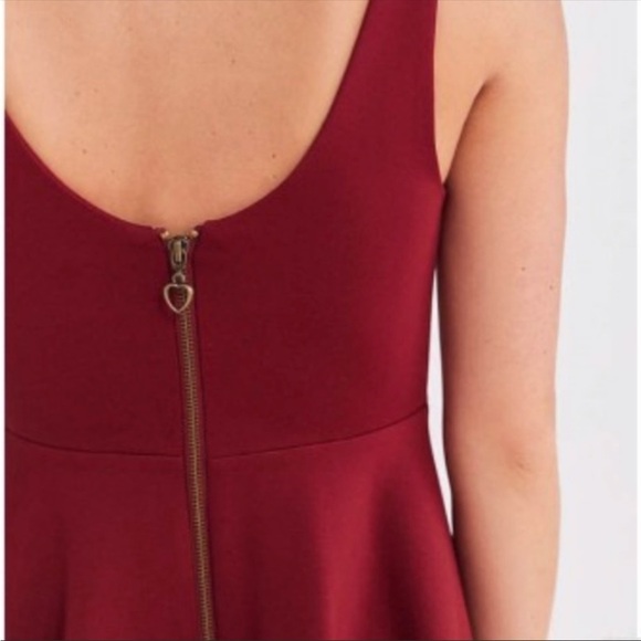 Urban Outfitters Mini‎ Dress XS Valentine's Day Fit and Flare Date Night Red - Picture 3 of 12